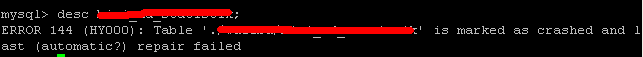 MYSQL error114错误